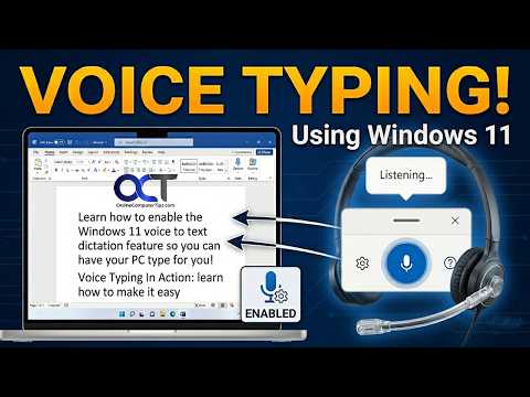 Configure Windows for Speech to Text Dictation (Voice Typing) - Online ...