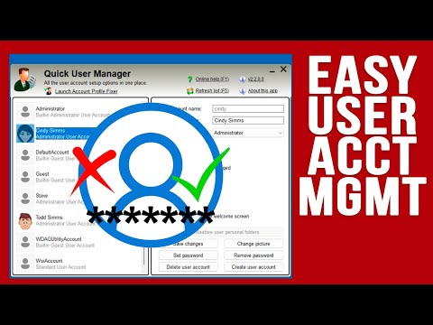 Manage & Create Windows User Accounts with Quick User Manager