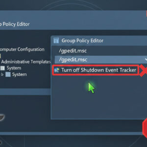 Disable Shutdown Tracker Group Policy