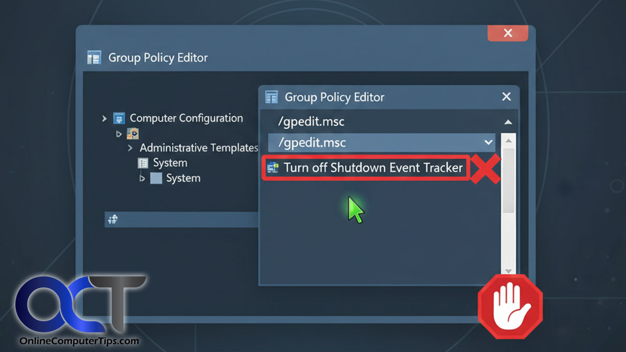 Disable the Shutdown Event Tracker in Windows Server & Check Shutdown ...