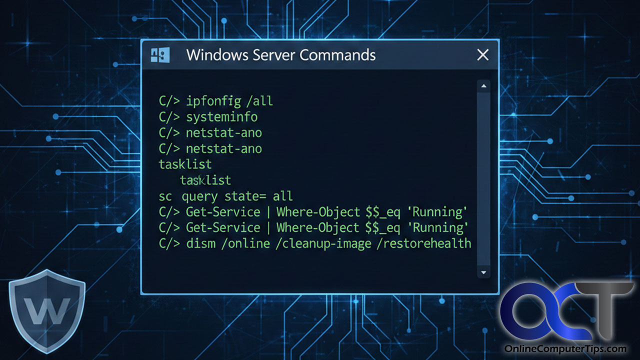 Windows Server Commands - Online Computer Tips