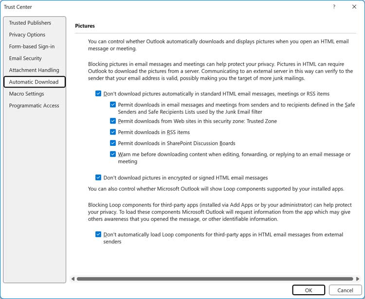 Have Outlook Display HTML Images in E-mail