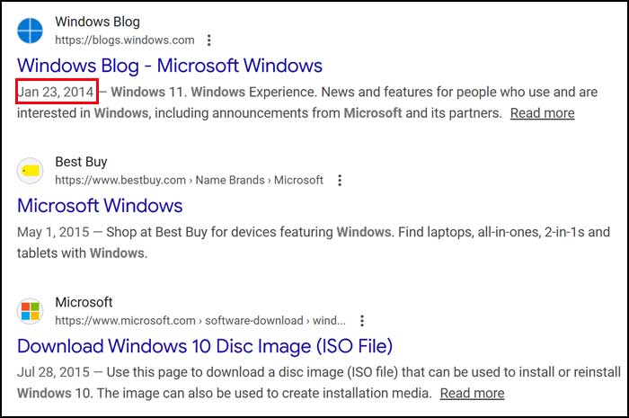 Google Search by Date