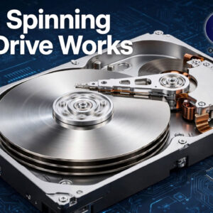 How a spinning hard drive works