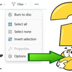 Fixing missing File Explorer options
