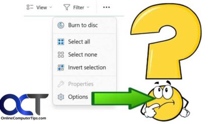 Fixing missing File Explorer options