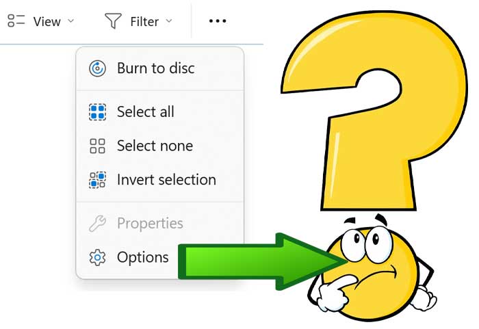 Missing Folder Options Item in File Explorer