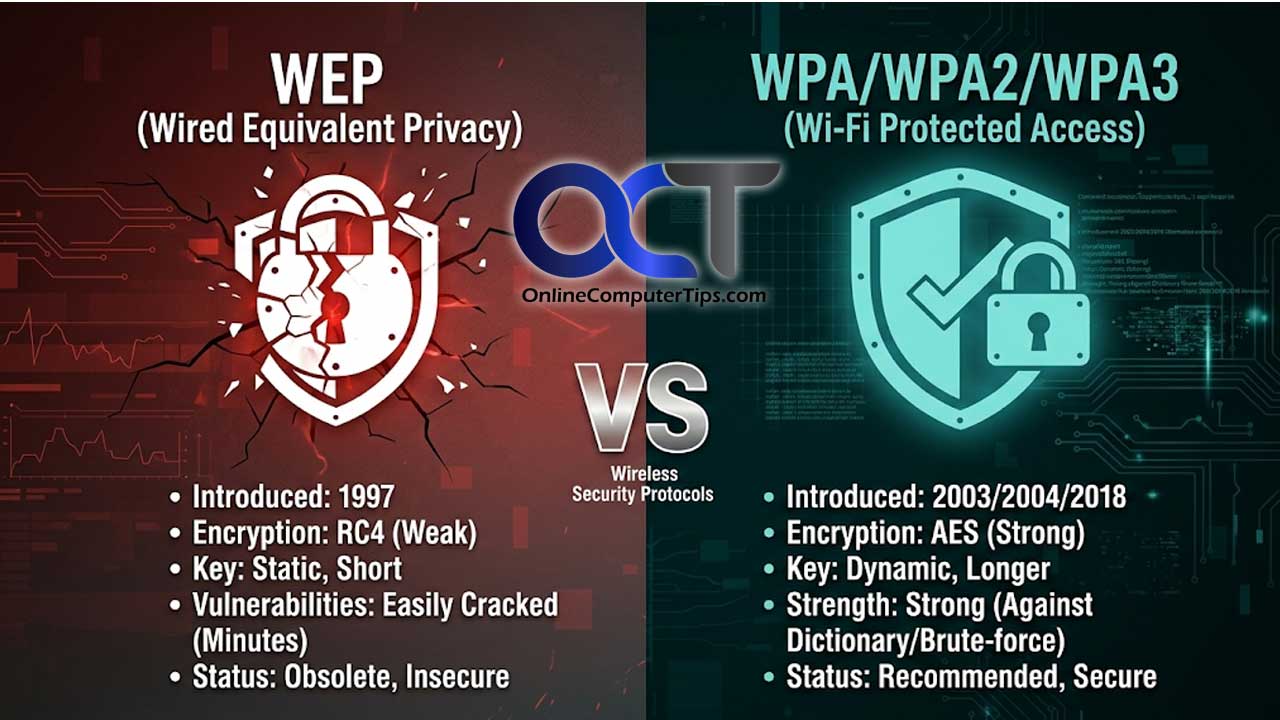 WEP vs. WPA Wireless Security - Online Computer Tips