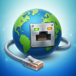 Broadband connection on globe