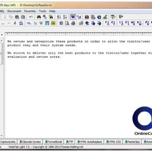 NoteTab Light Text Editor