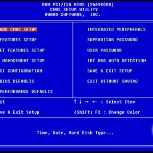 PC BIOS configuration screen