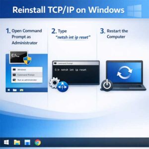 Reinstall TCP/IP on Windows