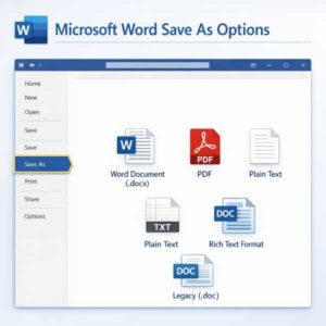 Microsoft Word Save As Options