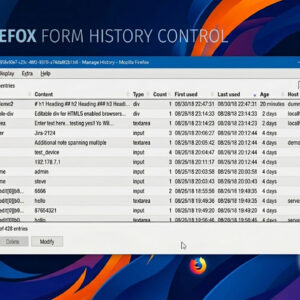 Firefox Form History Control
