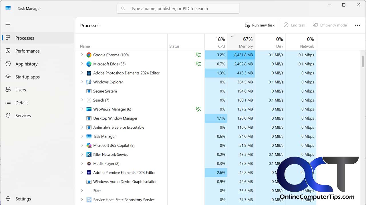 Using Windows Task Manager - Online Computer Tips