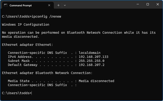 How to renew your IP address
