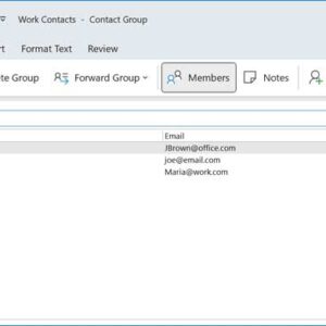 Creating an Outlook Distribution List Group
