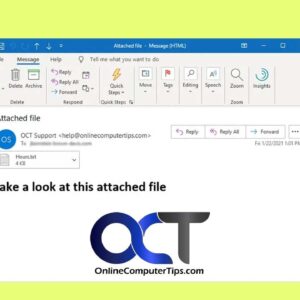 Outlook blocked attachment