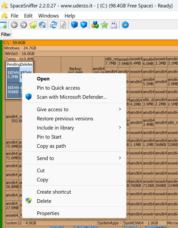Spacesniffer details