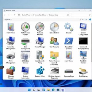 Windows Admin Tools in Control Panel