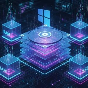 Paging file on hard drive