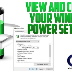 Changing your Windows Power Options