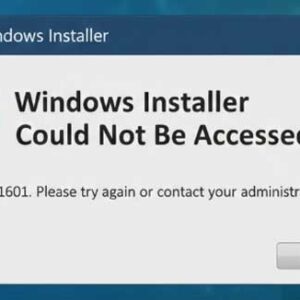 Windows Installer Could Not Be Accessed Error