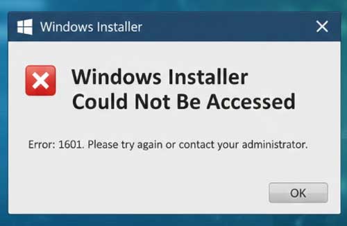 Windows Installer Could Not Be Accessed Error
