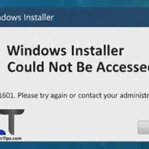 Windows Installer Could Not Be Accessed Error