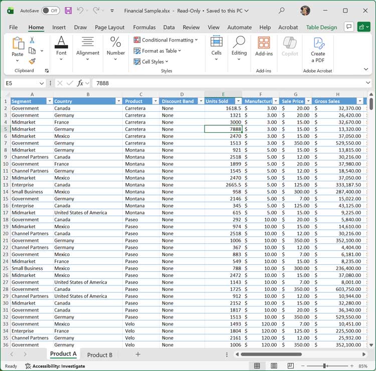 Microsoft Excel open workbook
