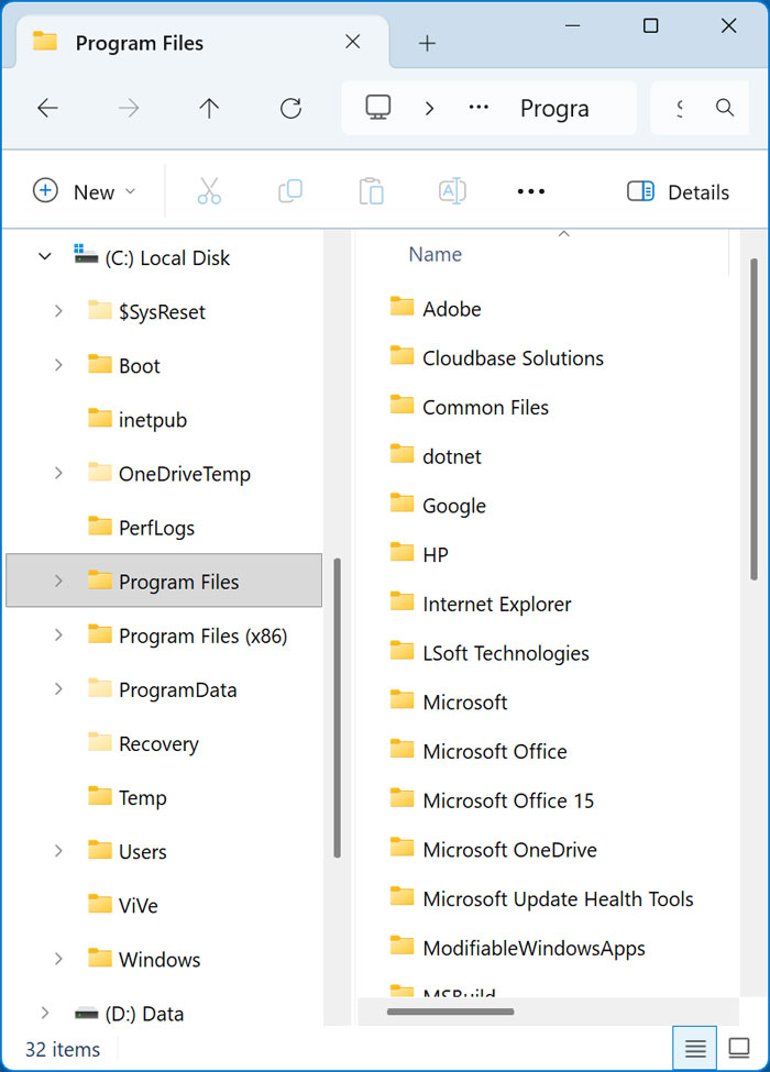 File Explorer window