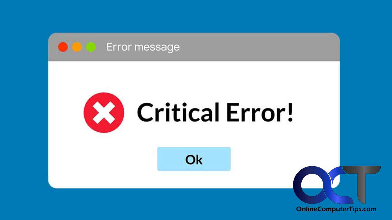Common PC Software Errors - Online Computer Tips