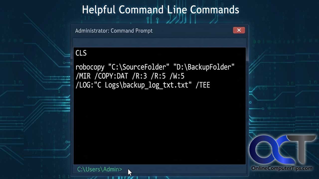Helpful Command Line Commands - Online Computer Tips