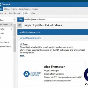 Create a signature in Microsoft Outlook