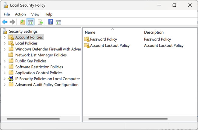 Windows Local Security Plolicy