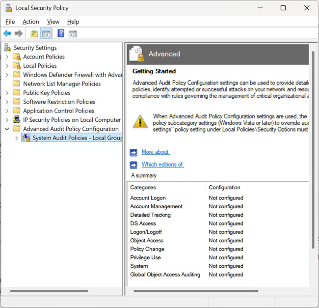 Windows Local Security Policy