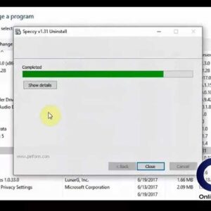 Uninstalling Windows Software