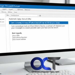 Out of the office reply in Outlook