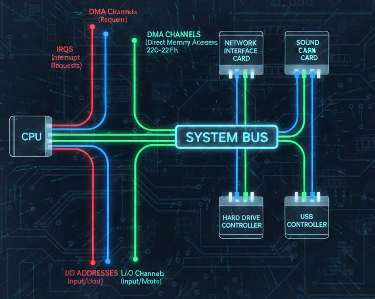 IRQs, DMA Channels and I/O Addresses