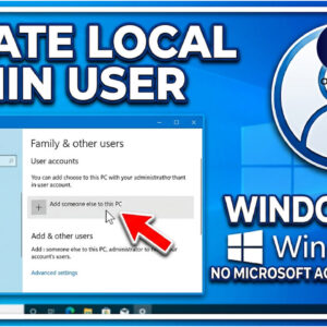 Create a local user account in Windows 10