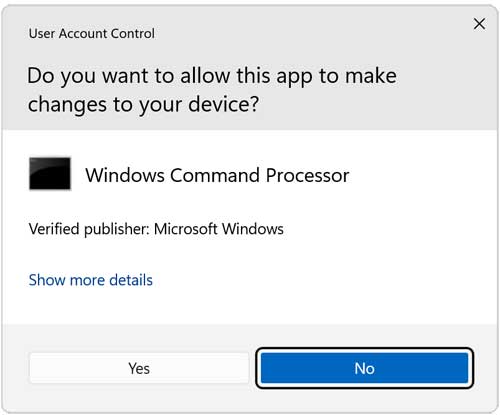 Windows UAC Prompt