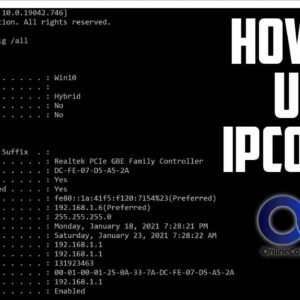 Using the ipconfig network command in Windows