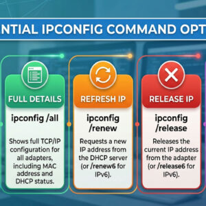 IPconfig common switches