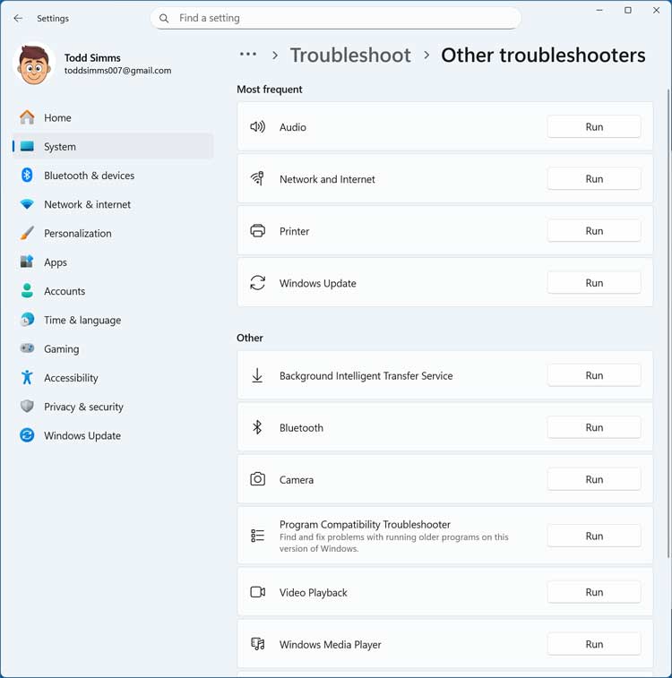 Windows 11 Troubleshooter Tools