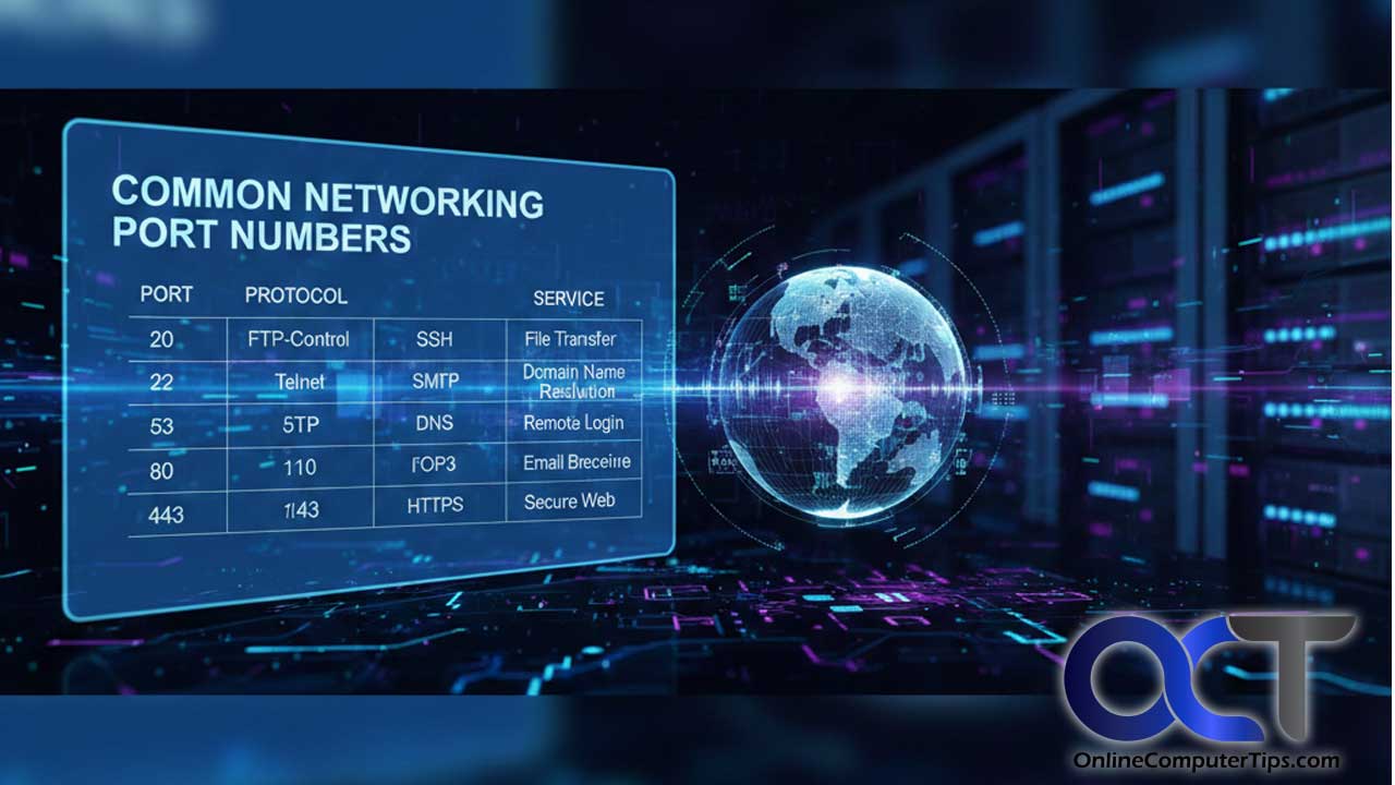 Common Networking Port Numbers - Online Computer Tips