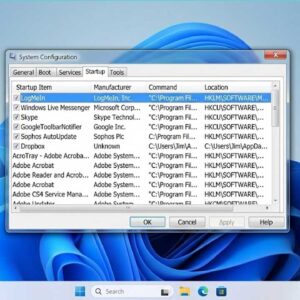 Windows System Configuration utility