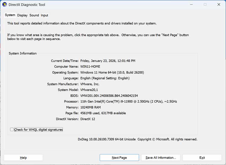 How to Use the DirectX Diagnostic Tool (DXDiag)