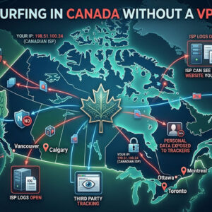 Surfing the web without a VPN in Canada