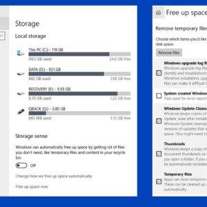 Windows Storage Management and Cleanup