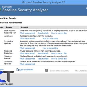 Microsoft Baseline Security Analyzer